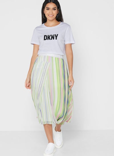 Buy High Waist Printed Maxi Skirt in UAE