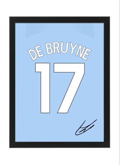 اشتري Kevin De Bruyne Autographed Jersey - Framed Poster 30x40cm - Football Memorabilia, Soccer Collectible, Gift for Fans في الامارات