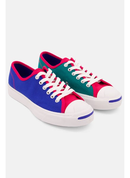 Buy Kids Boy Lace Up Casual Shoes, Blue/Teal Green/Pink in UAE