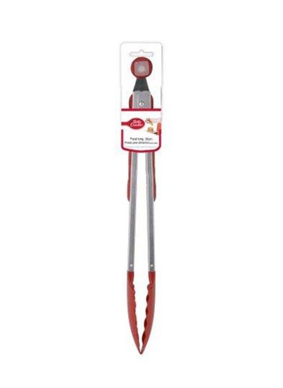 Buy Stainless Steel Tong 35Cm Red in Saudi Arabia