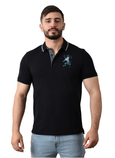 اشتري Men's Lion Polo - Black في السعودية