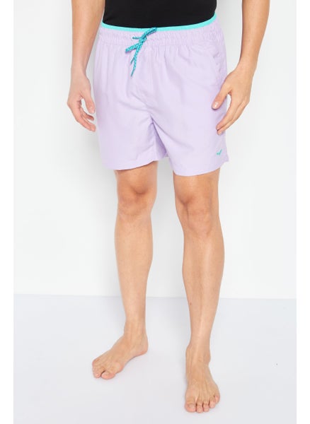 Buy Men Swimwear Board Short, Lavender in UAE