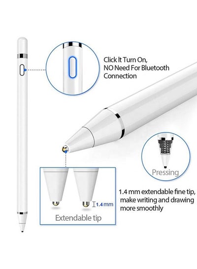Buy Active Capacitive Stylus Touch Screen Pen for Apple iPad/iPhone Tablet in UAE