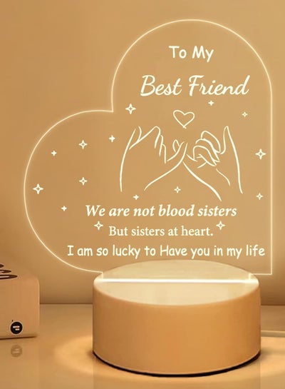 Buy Best Friend Birthday Gifts Friendship Gifts Acrylic Night Light in Saudi Arabia