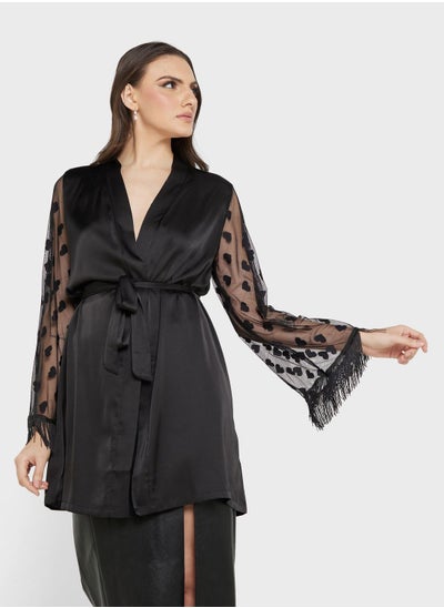 Buy Mesh Sleeve Robe in Saudi Arabia