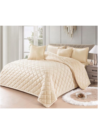 Buy Winter comforter set, double-faced, velvet face and soft fur face, size 170 * 220 cm in Saudi Arabia