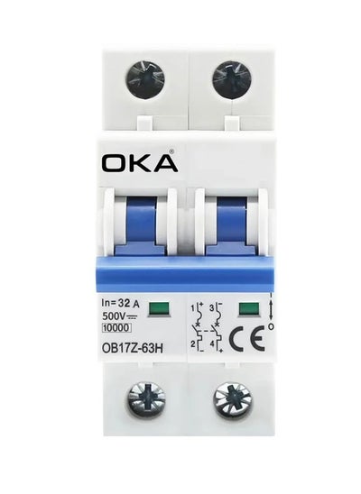 Buy OKA Double Circuit Breaker 32A –500V /Model OB17Z-63H in Egypt