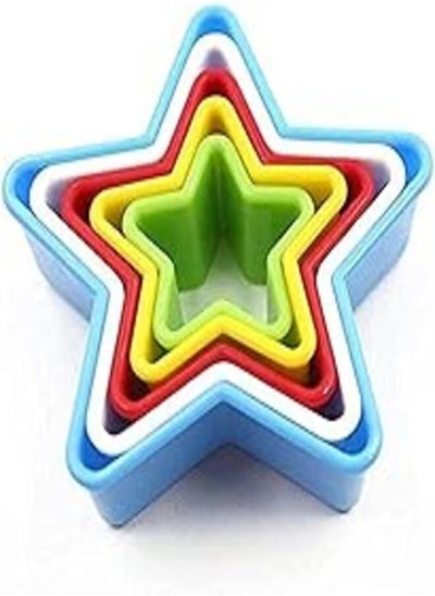 اشتري 5PCS Star Shape Cookie Cutter Biscuit Cutters Sandwich Cutters Colors Shapes Cake Cutter في مصر