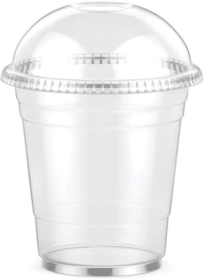 Buy Plastic Cup with Cover Set Of 50 pieces For Kitchen - Clear in Egypt