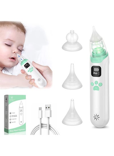 Buy Hulami Nasal Aspirator for Baby - Electric Nose Aspirator for Toddler, Baby Nose Sucker, Automatic Nose Cleaner with 3 Silicone Tips, 3 Adjustable Suction Level, Music and Light Soothing Function in Saudi Arabia