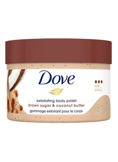 Buy Dove Scrub Brown Sugar & Coconut Butter 10.5oz (298g) in UAE