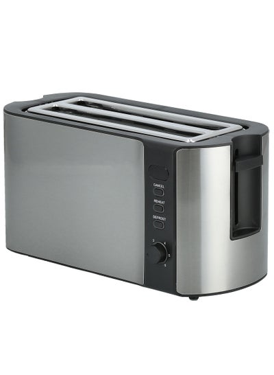Buy Alberto Toaster 4 Slice,2 long slots,1250-1500W Black silver in Saudi Arabia