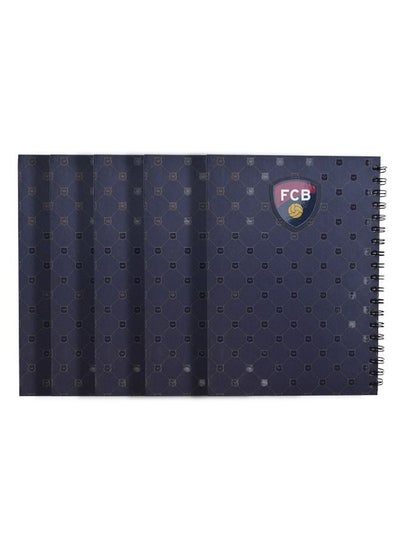 Buy Fcb notebook with high quality paper A5 100 sheets Pack of 5 in Saudi Arabia