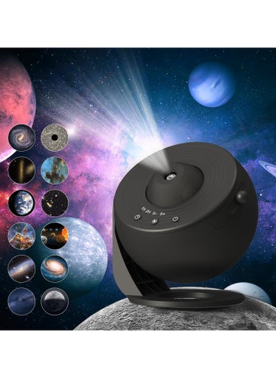 Buy Galaxy Projector with 13 Film Discs, 360° Rotating Starry Sky and Nebula Projector for Bedroom, HD Adjustable Star Light with Timer, Planetarium Night Light for Kids and Adults in UAE