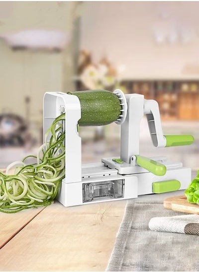 اشتري Spiralizer for Veggies Zucchini Noodle Maker Slicer w/ 5 Blade Cutter Attachments Vegetable Spiralizer for Cucumber Slicer Curly Fries Zoodles Potato Squash & Spaghetti في الامارات