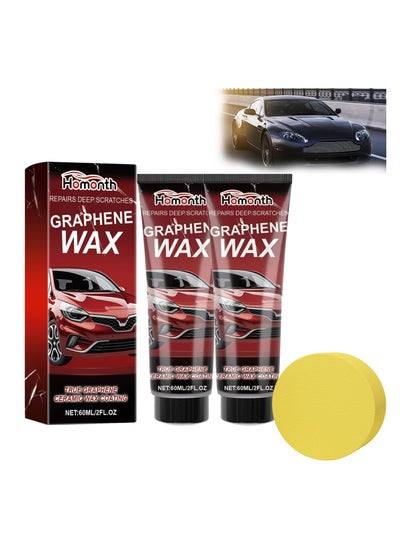 Buy 2PCS Repairs Deep Scratches Graphene Wax,Car Scratch Repair Paste,Car Scratches Repair Kit,Car Scratch Remover,Car Scratch Repair Wax,Scratch Remover For Vehicles,Car Paint Scratch Repair in UAE