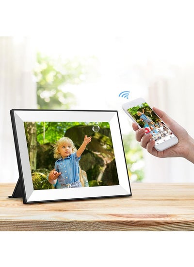 Buy Frameo Digital Picture Frame,WiFi Slideshow Digital Photo Frame with 10.1 Inch IPS Touch Screen,Load from Phone to 32GB Digital Frame,Smart Rotating Pictures via White Electronic Picture Frame,Gift in Saudi Arabia