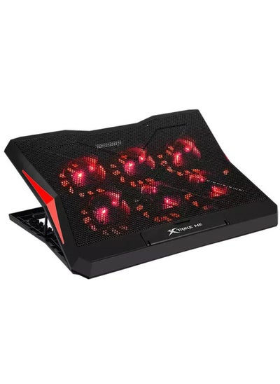 Buy FN811 Gaming Laptop Cooling Pad Stand With 6 Red Led Fans 2 USB Ports - Support UP 17 inch in Egypt