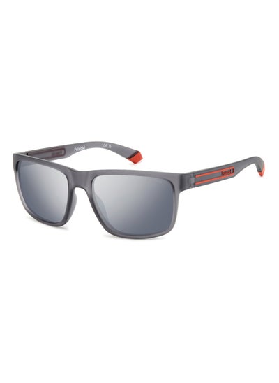 اشتري Men's Polarized Rectangular Shape  Sunglasses PLD 2157/S GREY 43 - Lens Size: 43 Mm - Mtt Grey في الامارات