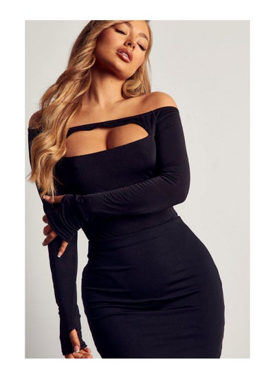 Buy Slinky Double Layer Bardot Bodysuit in Saudi Arabia