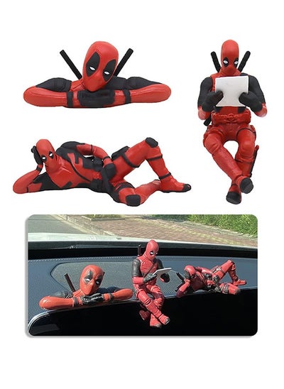 اشتري 3Pcs Funny Anime Car Pendant, Reading Deadpool Ornaments, Auto Rearview Mirror Decoration Car Accessories, Gifts, Car Interior Decor في الامارات