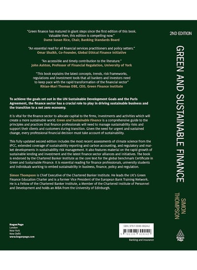 Buy Kogan Page Green and Sustainable Finance: Principles and Practice in Banking, Investment and Insurance in UAE