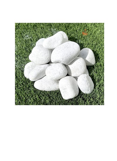 Buy White Marble Pebbles 20KG Bag 2-4 cm in UAE