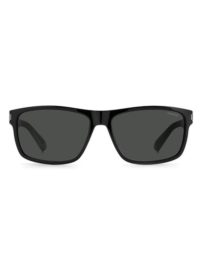 Buy Rectangular / Square  Sunglasses PLD 2121/S  BLACKGREY 58 in Saudi Arabia