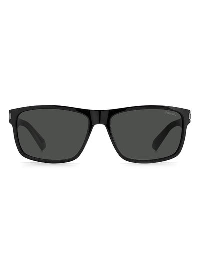 Buy Rectangular / Square  Sunglasses PLD 2121/S  BLACKGREY 58 in Saudi Arabia