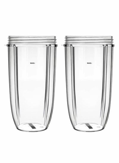 Buy Juicer Cups for NutriBullet Replacement Parts 600w 900W 18OZ 24OZ 32OZ Clear Mugs Blender Juicer Mixer. Clear, Upgraded Material, Pack of 2 in Saudi Arabia