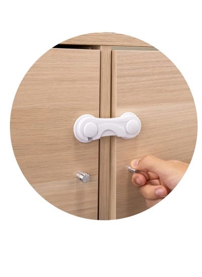 Buy Child Proof Locks for Cabinet Doors, Pantry, Closet, Wardrobe, Cupboard, Drawers - 3M - No Drilling in UAE