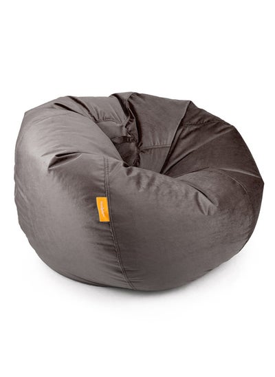 Buy Jumbble Suede Bean Bag with Filling | Ultimate Indoor Lounging Chair for All Ages | Velvet Soft Fabric | Filled with Polystyrene Beads(Kids, Dark Brown) in UAE