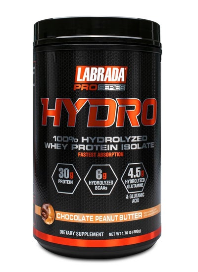 Buy Hydro 100% Pure Hydrolyzed Whey Protein Isolate - Chocolate Peanut Butter - (800g) in Saudi Arabia