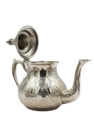 Buy Moroccan Arabic Traditional Silver Plated Tea Pot 24 X 25 cm in UAE