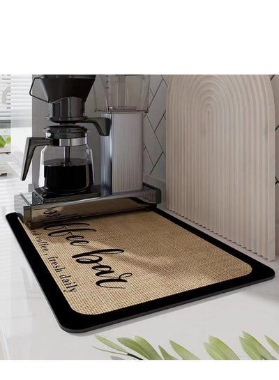 Buy Kitchen Drying Mat Coffee Maker Mat for Countertops Dish Drying Mats Stain Absorbent Rubber Backed Quick Drying Mat for Kitchen Counter 50*60CM in Saudi Arabia
