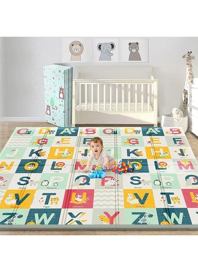 Buy Baby Play Mat, 180 * 160 CM Foldable Baby Play Mat, Waterproof Foam Floor Baby Crawling Mat, Portable Baby Playmat for Infants, Toddler, Kids, Indoor Outdoor Use in UAE