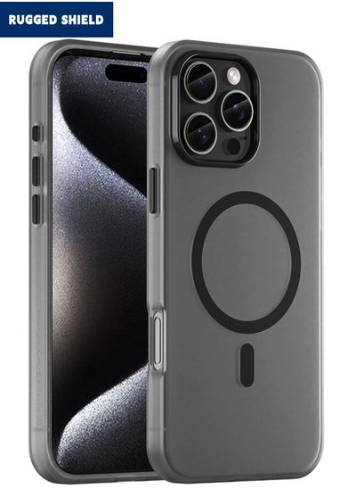 Buy iPhone 16 Pro Max Case, Magnetic [Compatible with Magsafe] Frosted Case Cover, [Anti-Drop Shockproof] [No Yellowing] Back Cover, Slim Skin Feel Case for iPhone 16 Pro Max, Translucent Black in Saudi Arabia