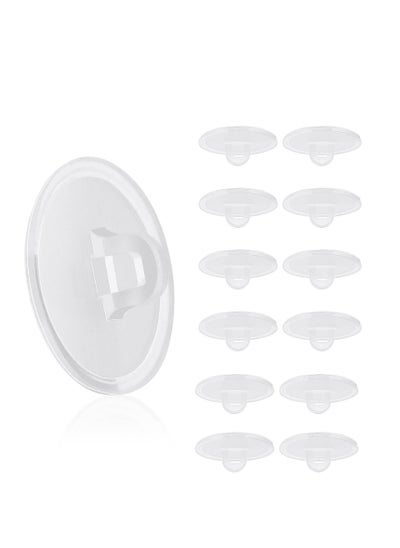 Buy 50 Pcs Self Adhesive Ceiling Hooks, Heavy Duty Wall Hooks Clear Small Plastic Hooks No Drilling Transparent Round Sticky Hooks for Livingroom Hanging Suspended Decoration (20mm) in Saudi Arabia