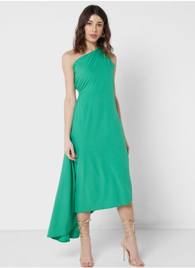 Buy One Shoulder Asymmetric Cut Dress in UAE