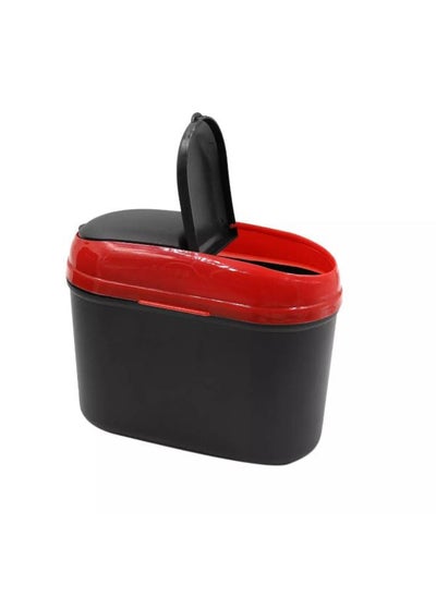 Buy Plastic Car Trash Bin With 2 Way Open - Black Red in Egypt