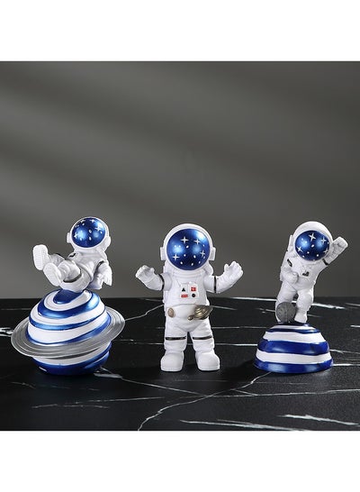 Buy Creative Astronaut Decoration 3-Pack Astronaut Statue Astronaut Statue Model For Astronaut Model Living Room TV Cabinet Hanging Decoration Children's Room Decoration Space Theme Birthday Gift - Blue in Saudi Arabia