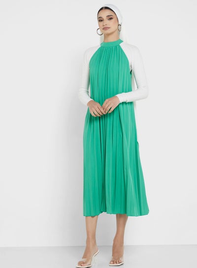 Buy Halter Neck Pleated]Dress in Saudi Arabia