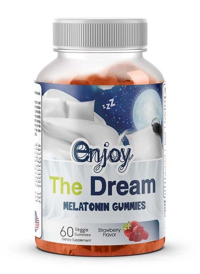 Buy Laperva Enjoy The Dream-Melatonin Gummies - Strawberry Flavor, 60 Sleep Gummies- Fast Sleep Aid for Restful Nights and Refreshed Mornings - With 2 mg Melatonin - Artificial Flavors Free in Saudi Arabia