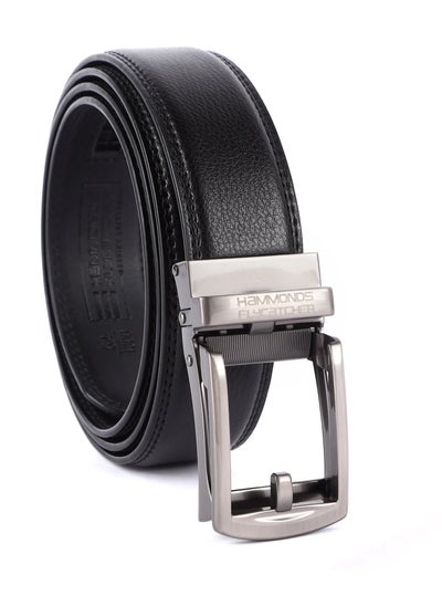 Buy Leather Auto lock Men's Belts | Metal Buckle | Free Size, Black, Free Size | BL8012_GMG_BLK in UAE