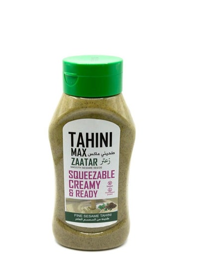 Buy Halawa Max Tahini Zaatar Smooth Sesame Seeds Cready Squeezble and Ready 500g in UAE