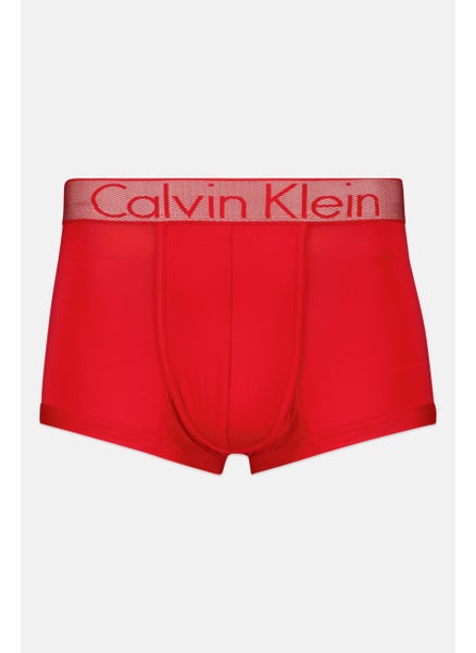 اشتري Men Brand Logo Microfiber Low Rise Trunks, Red في السعودية