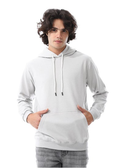 Buy Light Grey Long Sleeves Fleeced Hoodie_Light Grey in Egypt