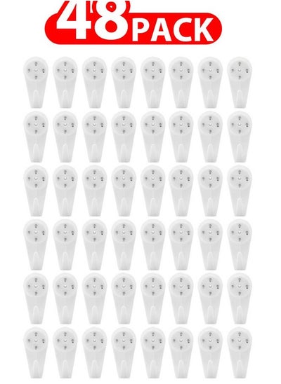 Buy 48 Pack For Concrete Wall Hanging Hooks with Invisible Nails Large in UAE