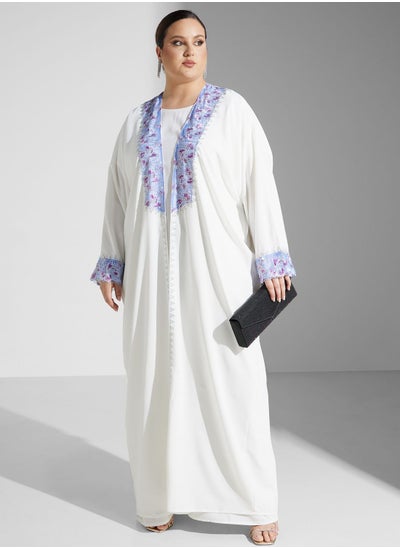 Buy Embellished Detail Abaya With Inner & Sheila in UAE