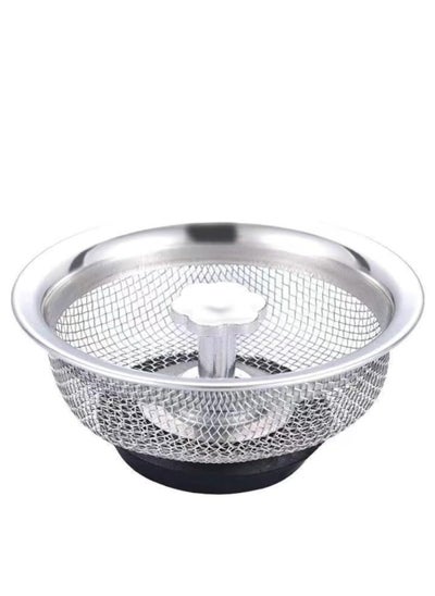 اشتري Sink Strainer Stainless Steel, 1pc Mesh Sink Drain Strainer with 8.3cm Diameter for Kitchen and Bathroom في الامارات